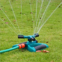 360 degree rotary spray head supplies greenhouse three arm automaticgarden lawn irrigation two connector sprinkler