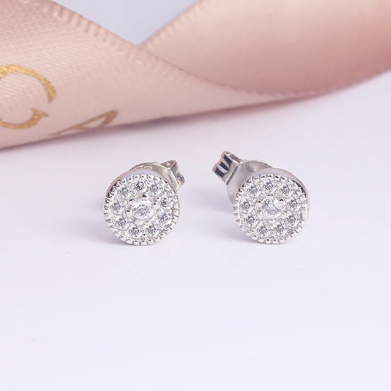 Stud Earrings Zircon Rose Gold Fashion Earring for Women Lotus Shape Simple Wedding Party Literary Gift Lady Jewelry | Украшения и