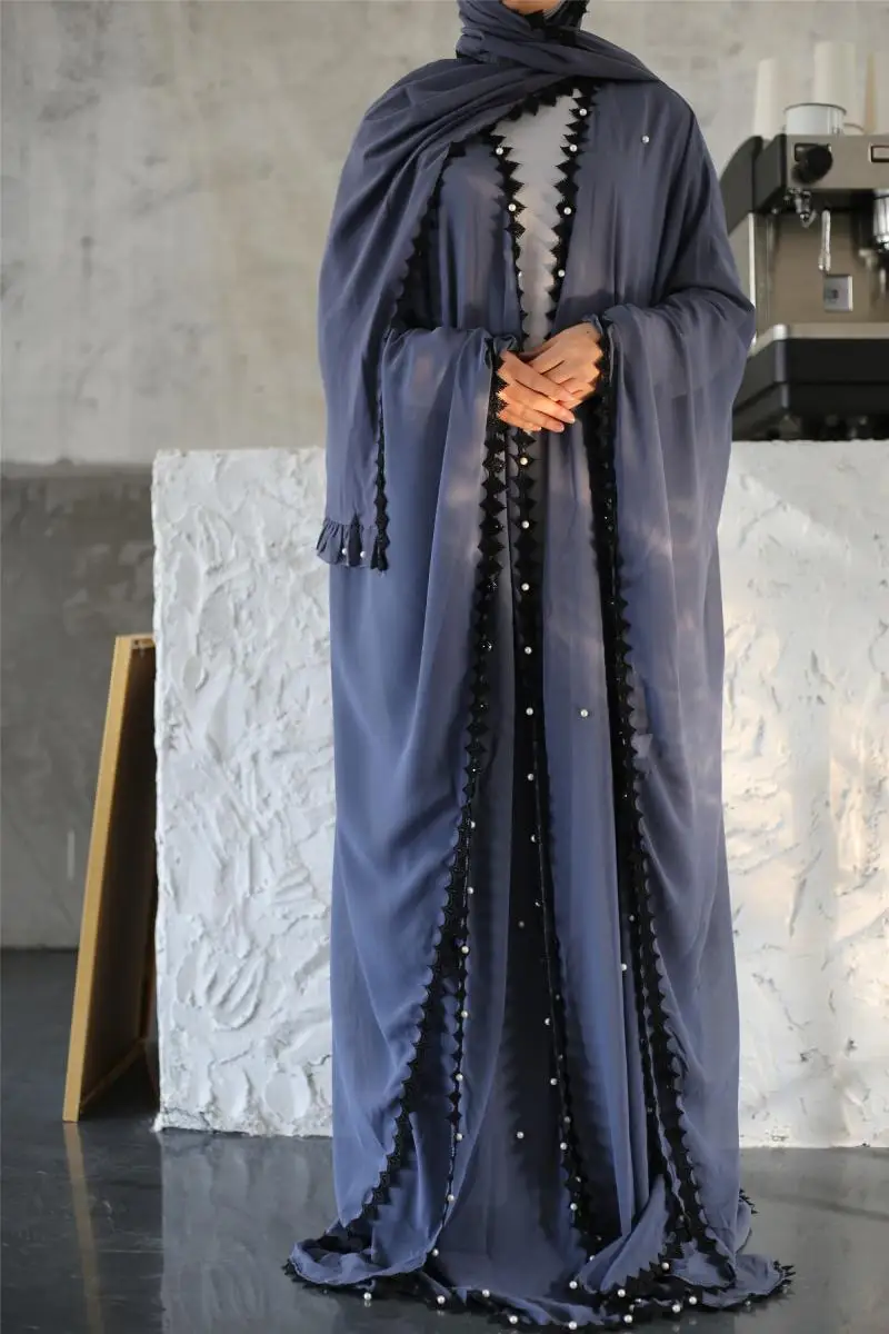 Шифоновое платье с рукавами летучая мышь вечерние|Мусульманская одежда| |