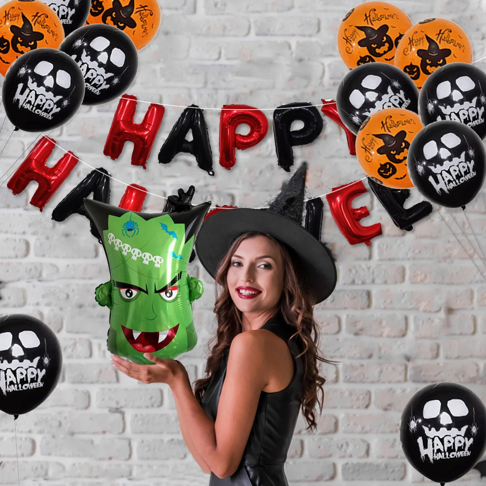 

Halloween Celebration Party Decoration Halloween Pumpkin Ghost Balloons Decoration Accessories Home Party Set Decor Combination