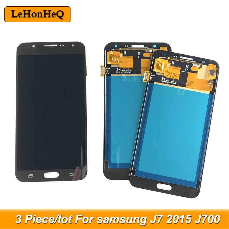 3 шт./лот LCDS для Samsung Galaxy J7 2015 J700 ЖК дисплей сенсорный экран дигитайзер сборка samsung