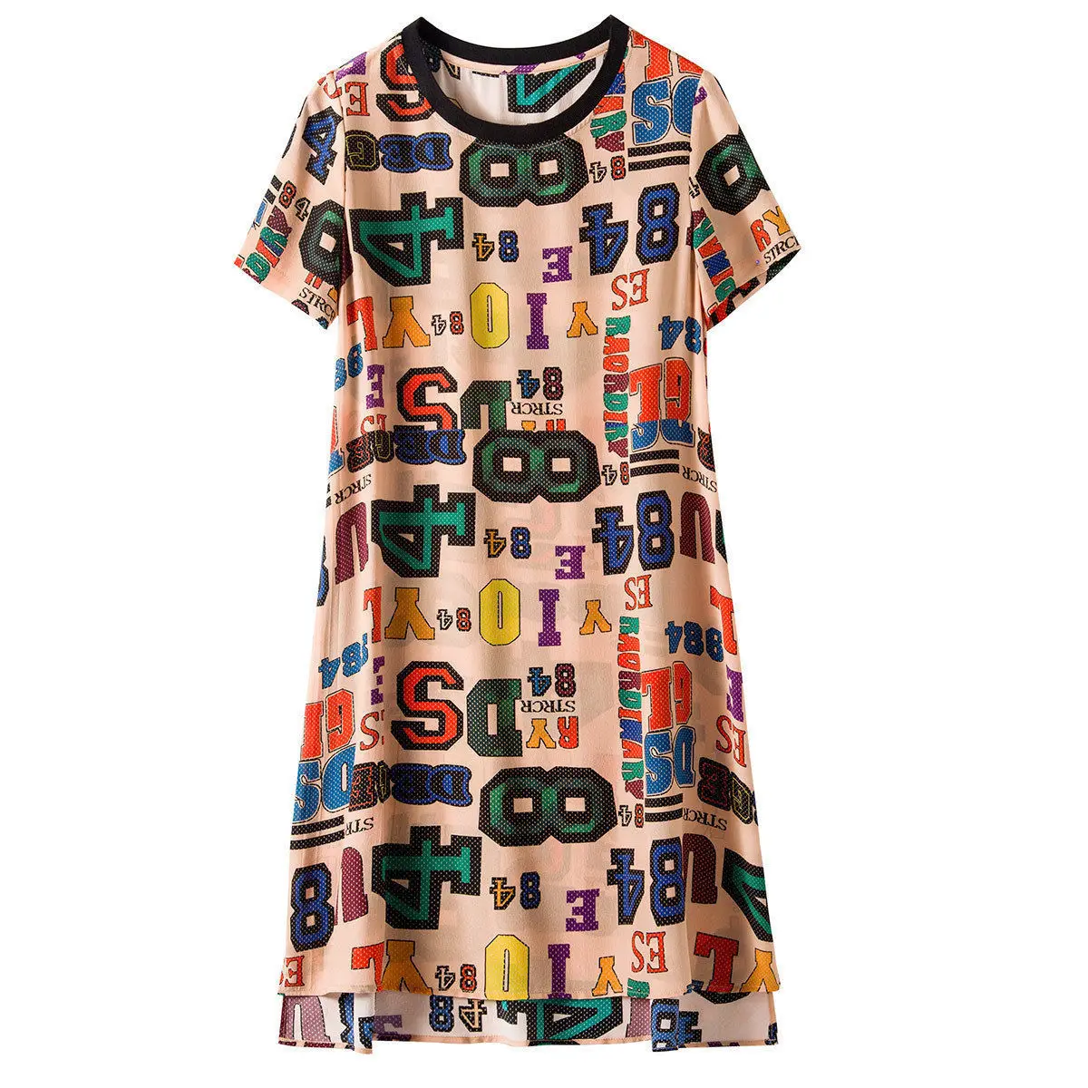 

High-grade young silk-like dress women's 2021 Hangzhou new silk-like loose foreign-style skirt