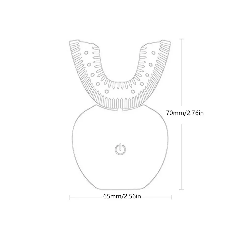 

Electric Toothbrush U Type V-white 360 Intelligent Automatic Sonic USB Rechargeable Oral Teeth Silicone brush head toothpaste