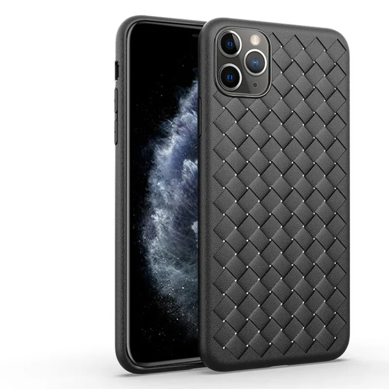 Плетеный дышащий чехол для телефона Iphone 8 7 6 6S Plus ТПУ синий серый фиолетовый