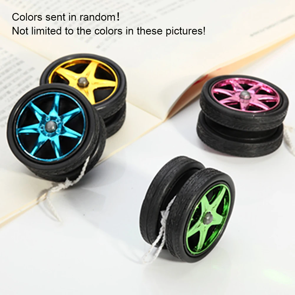 

Children Plastic String High Speed Funny Electroplating Wheels Professional Gift Random Color Juggling Stroll Ball