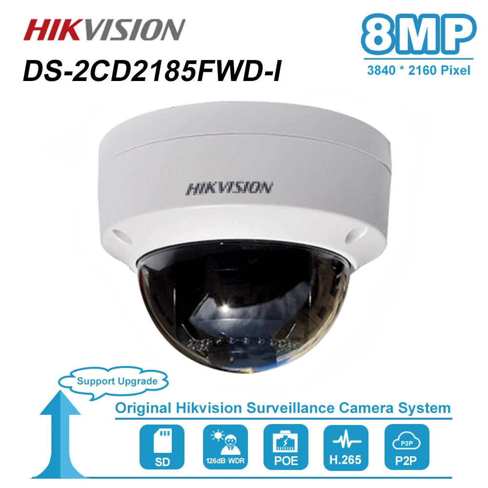 

Hikvision DS-2CD2185FWD-IS 8MP Dome IP Camera PoE Outdoor Weatherproof IP67 CCTV Security Surveillance Night Vision IR 30M