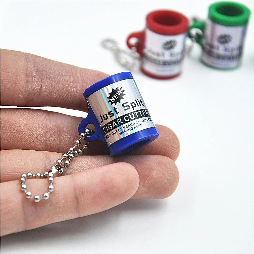 Пластиковые маленькие мини карманные ножницы для резки табачных сигар и брелок