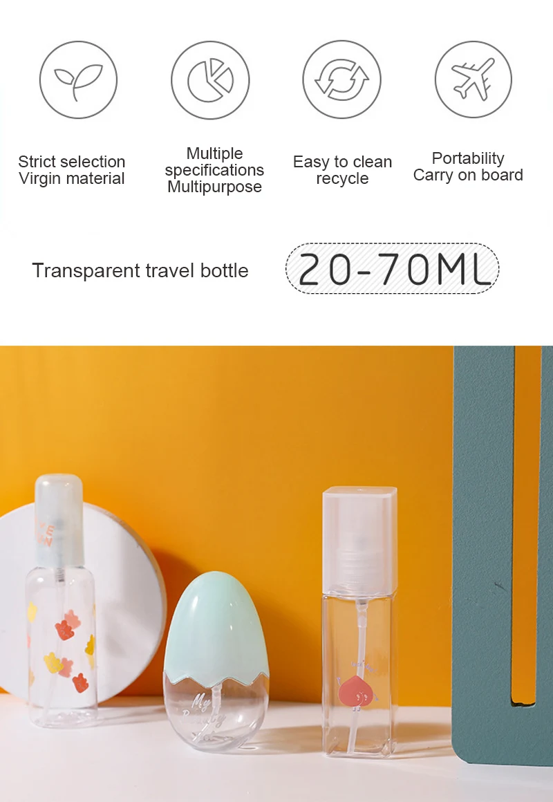 1 шт. Прозрачный Простой спрей бутылка мульти типа с животным принтом Утепленные