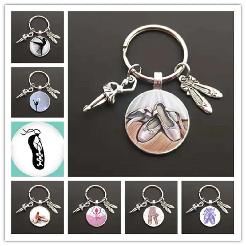Винтажный брелок в виде балерины женский элегантный балетный танцевальный