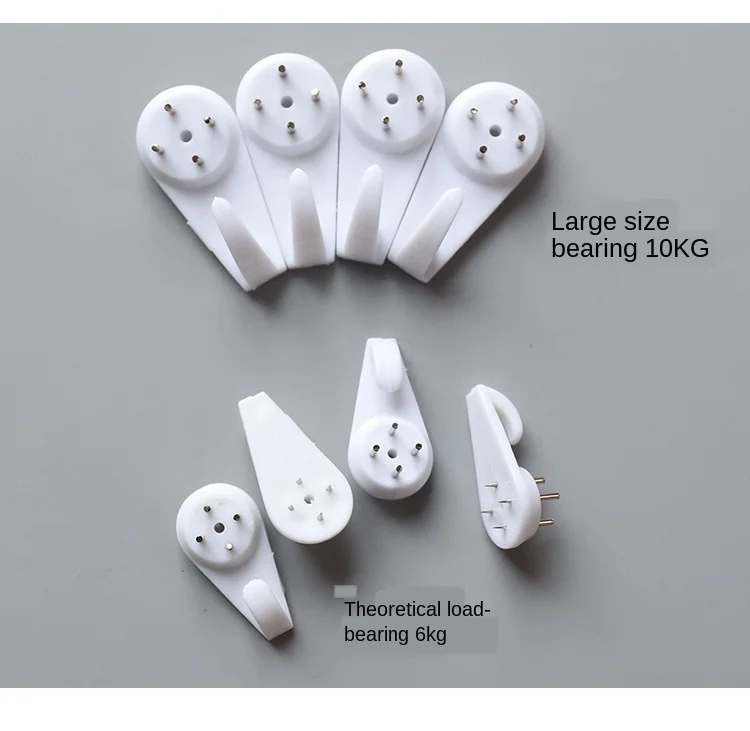 

10PC Powerful Mini Small Seamless Nail Photo Wall Frame Accessory Hook Invisible Decorative Plastic Wall Nail Hook Accessories