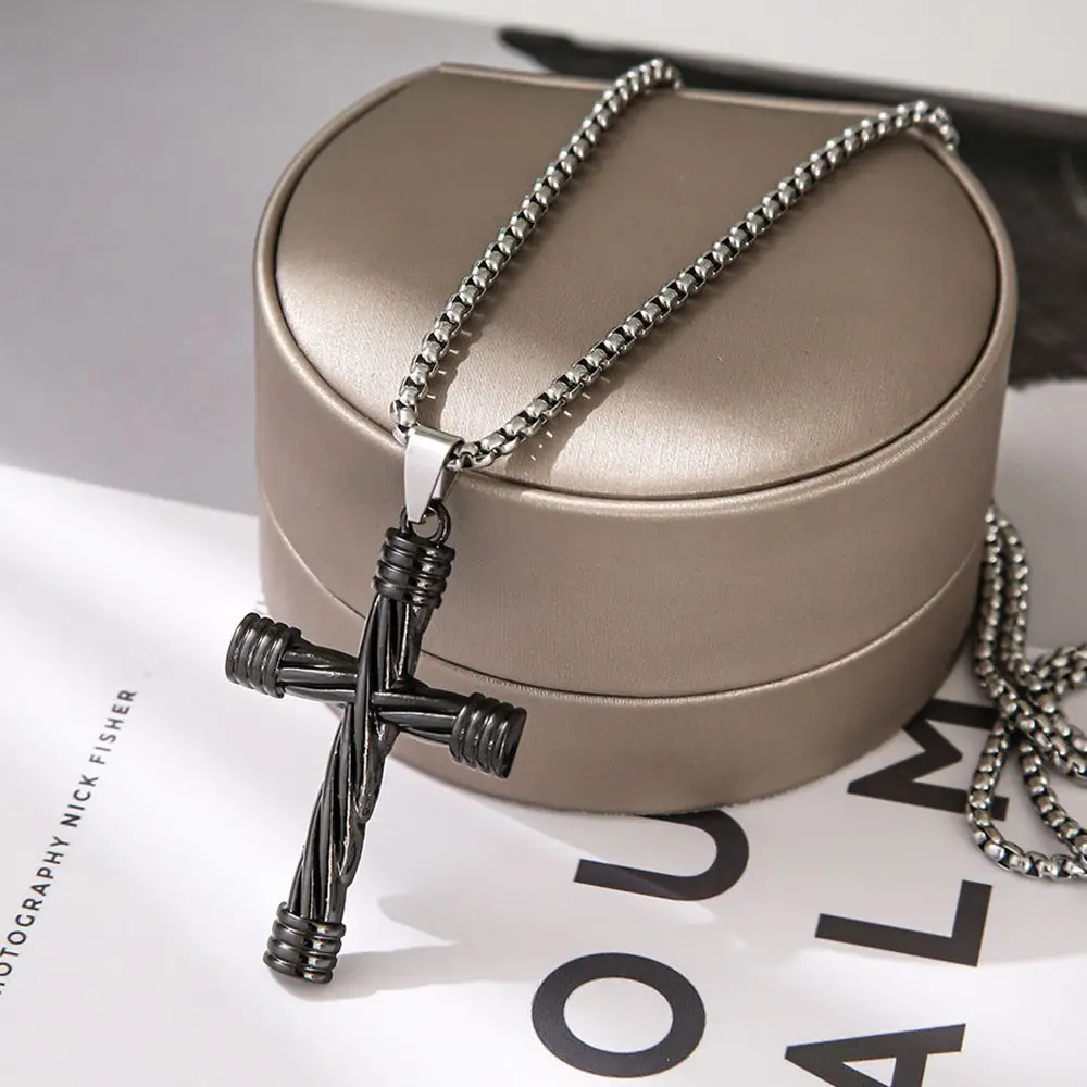 Модное ожерелье с крестом из титановой стали в стиле хип-хоп индивидуальные