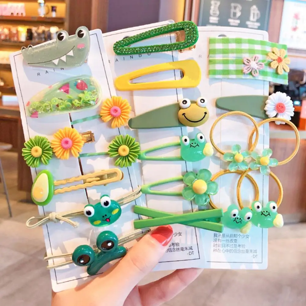 

1 Set Kawaii Girls Cartoon Fruit Flower Princess Hairpins Children Kids Hair Clips Pin Accessories Barrettes Hairclip Headdress