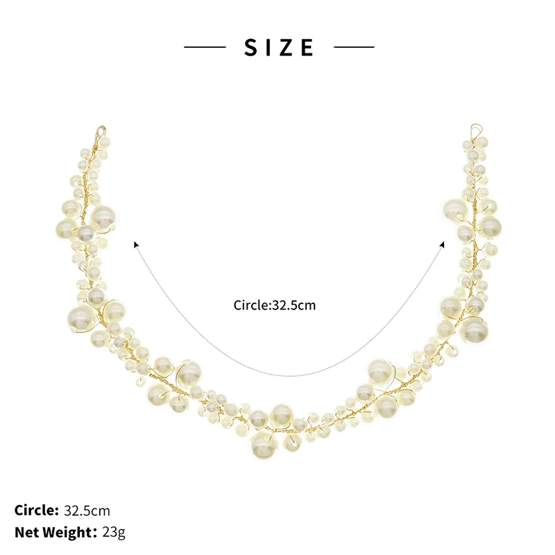 Женские жемчужные повязки на голову ручной работы золотистые стразы украшения