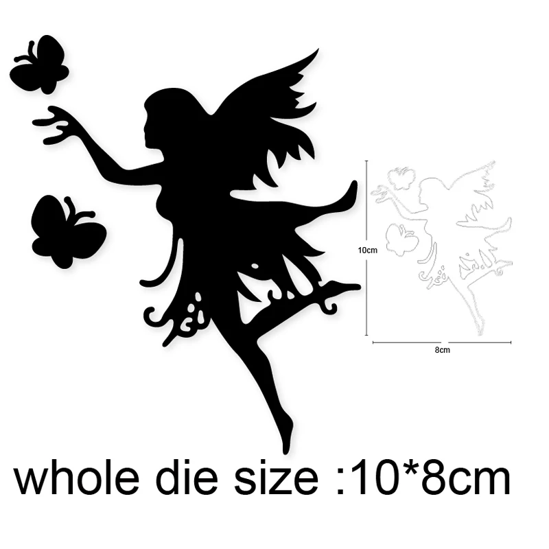 

2020 new Craft dies Butterfly and Fairy Metal Cutting Dies Stencils for DIY Scrapbooking dies Embossing Album Paper Cards Making