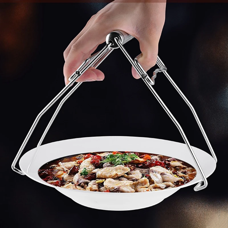 

1 Pcs Foldable Hot Bowl Clip Pot Bowl Clip Stainless Steel Anti-scalding Clip Hand Steamer Pliers Tool Kitchen Tools Accessories