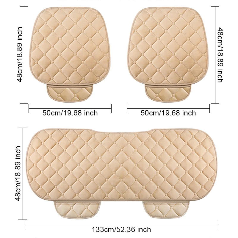 Зимние Чехлы для автомобильных сидений противоскользящие подушки теплые