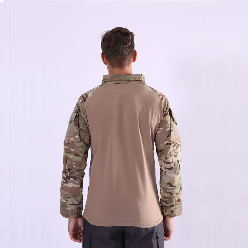 Мужская камуфляжная армейская футболка военная тактическая для солдат