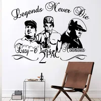 Music Star Wall Sticker Rappers Hip Hop Legends Vinyl Wall Decal Home Decoration For Living Room Bedroom Artistic Wallpaper Y624