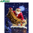AZQSD бриллиантовый рисунок Рождество Санта Клаус домашний Декор подарок Алмазная вышивка мультфильм Рукоделие картина Стразы