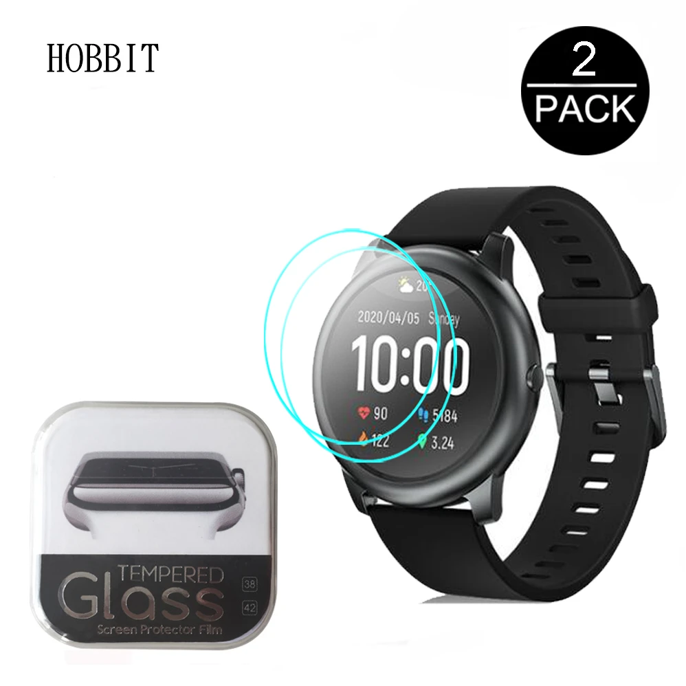 

2pcs 2.5D Tempered Glass For Xiaomi Haylou Solar Smart Watch Screen Protector Haylou Solar LS05 9H HD Clear Anti-Scratch Glass