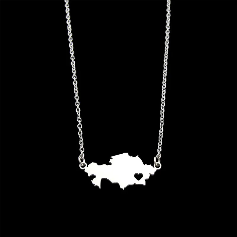 

Europe And The United States Trend Jewelry Popular Kazakhstan Map Pendant Necklace