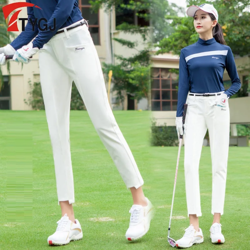 Отправьте пояс! Брюки для гольфа женские брюки эластичные быстросохнущая