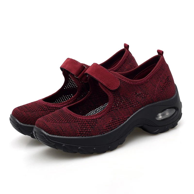 

2021 New Air Cushion Flat Shoes Women Mesh Sneakers Breathable Women Shoes Increase Ladies Casual Shoes Zapatos De Mujer 35-42
