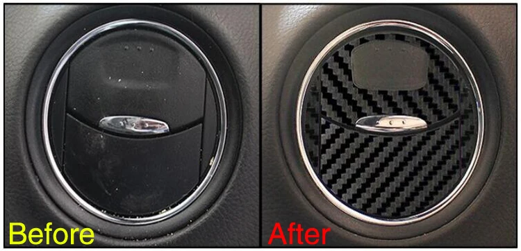 Автомобильные аксессуары углеродное волокно наклейки на выход кондиционера