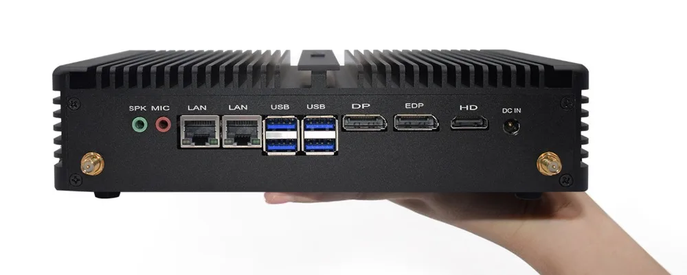 8-го поколения четырехъядерный промышленный компьютер i7 8550U безвентиляторный ПК сервер i5 8250U linux Настольный HDMI 2,0 DP 3 года гарантии настольный компьютер