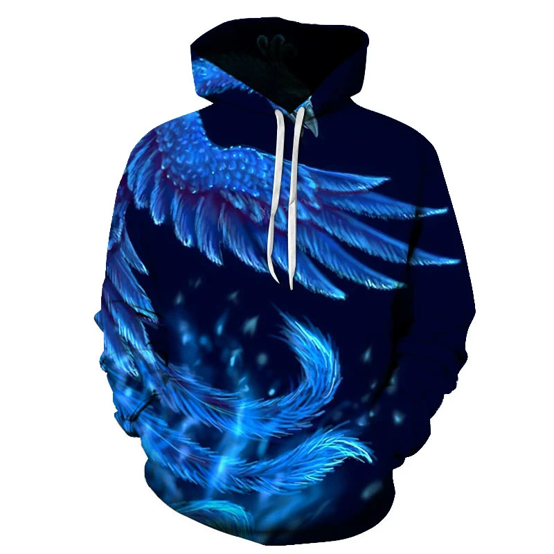 Осень и зима новая мужская 3D печать модная спортивная толстовка с капюшоном