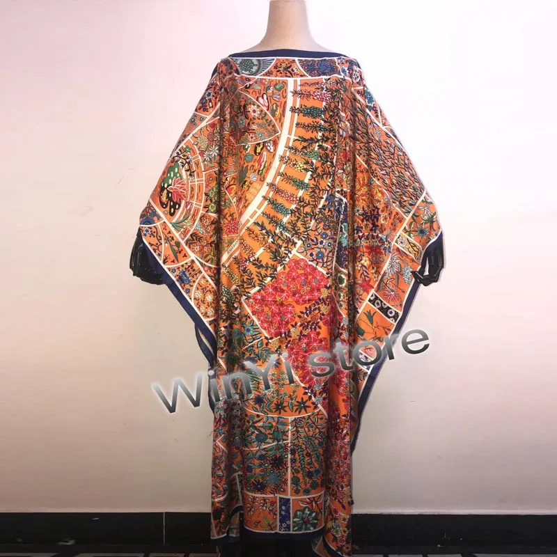 Платье-макси с цветочным принтом и длинным рукавом в стиле бохо | Женская одежда