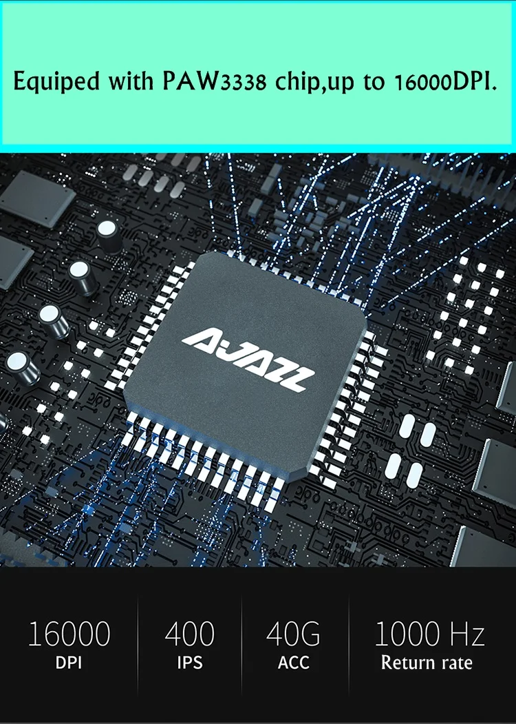 Все новые 16000 dpi Ajazz I305 Pro перезаряжаемая 2,4 ГГц/Проводная Двухрежимная esport Гейминг мышь ноутбук мышь для ПК макро-программа