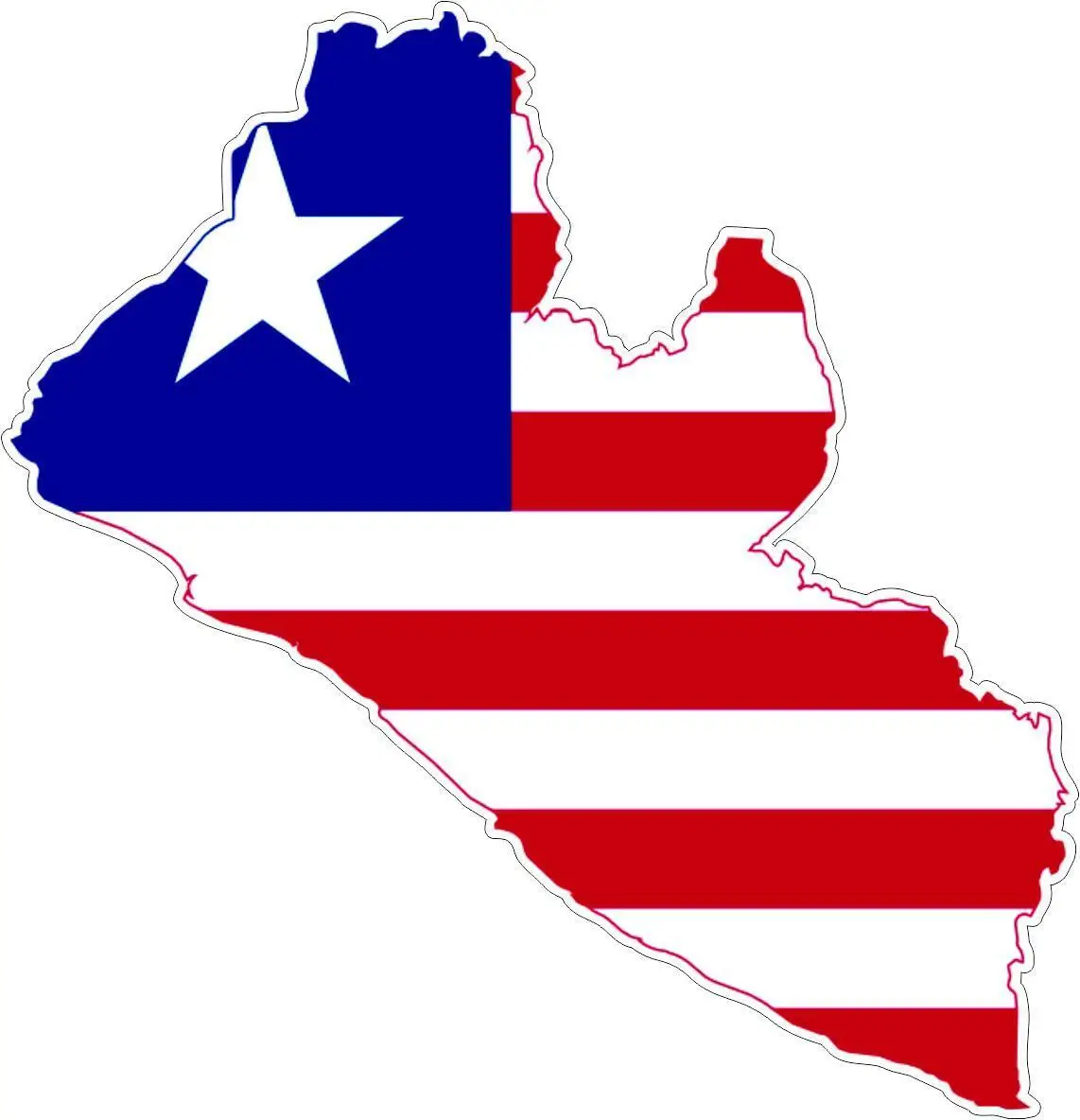 

Sticker Car Moto Map Flag Vinyl Outside Wall Decal Macbbook Liberia