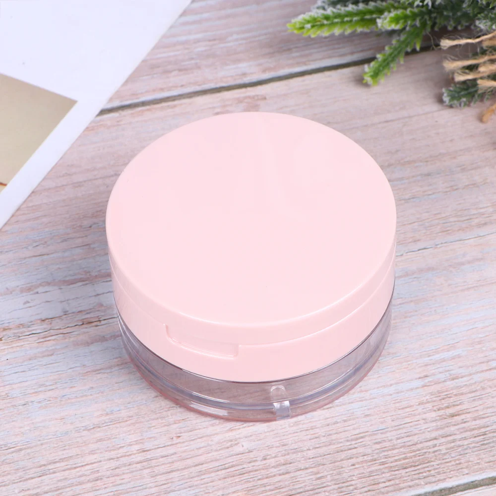 

Small Empty Makeup Sample Bottle Portable Loose Powder Box Refillable Cosmetic Powder Container with Mirror and Powder