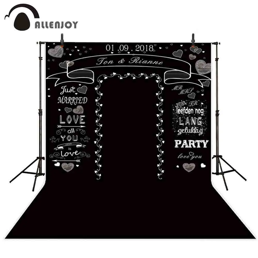 Allenjoy фон для фотосъемки любовь Свадебная тема пользовательское имя Дата Меловые