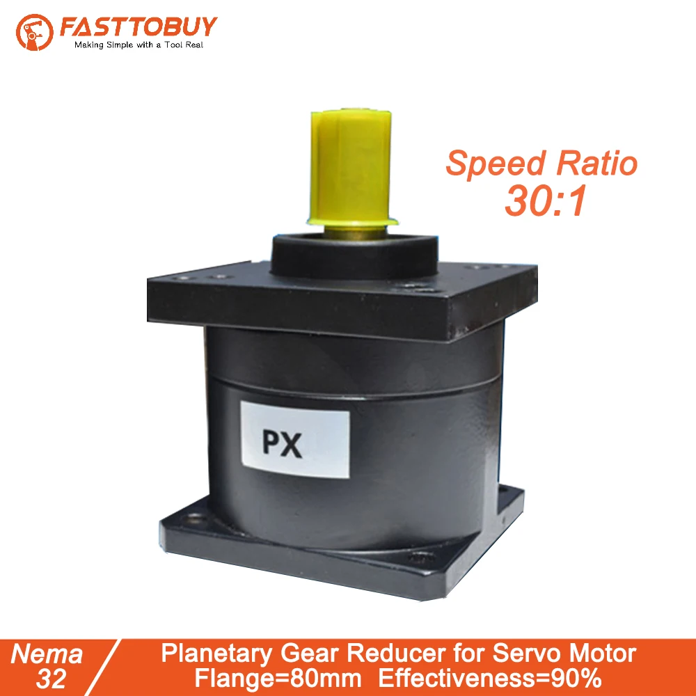 Коэффициент скорости 30:1 Планетарный редуктор фланец редуктора 80 мм для NEMA32