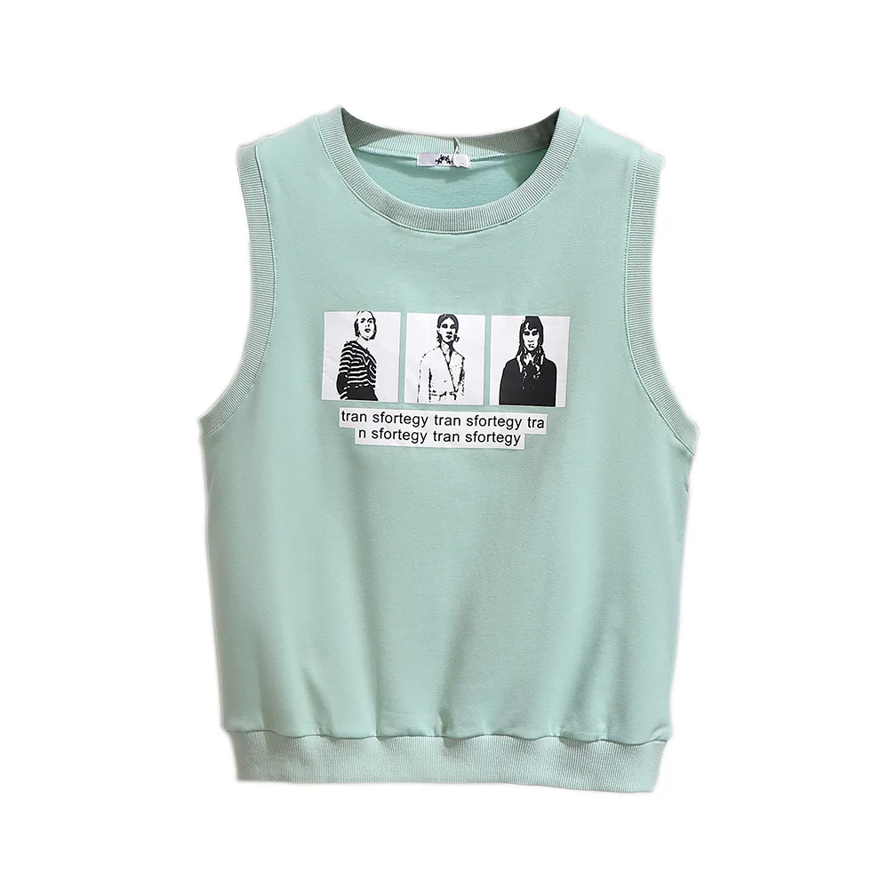

2021 spring autumn plus size tops for women large pullover sleeveless loose casual cotton O neck short vest 4XL 5XL 6XL 7XL