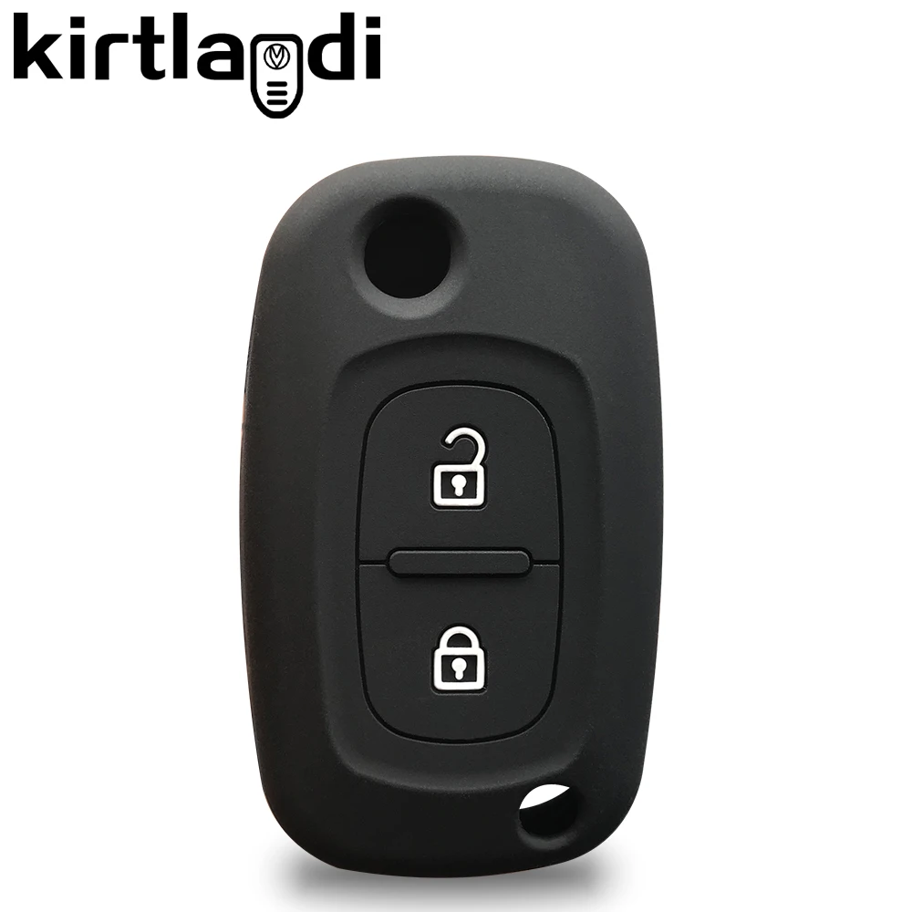 2 Buttons Silicone Car Key Case for Renault Clio 3 Kangoo Modus Megane 2017 2018 Cover Holder Remote Fob Shell Protector Keyless |