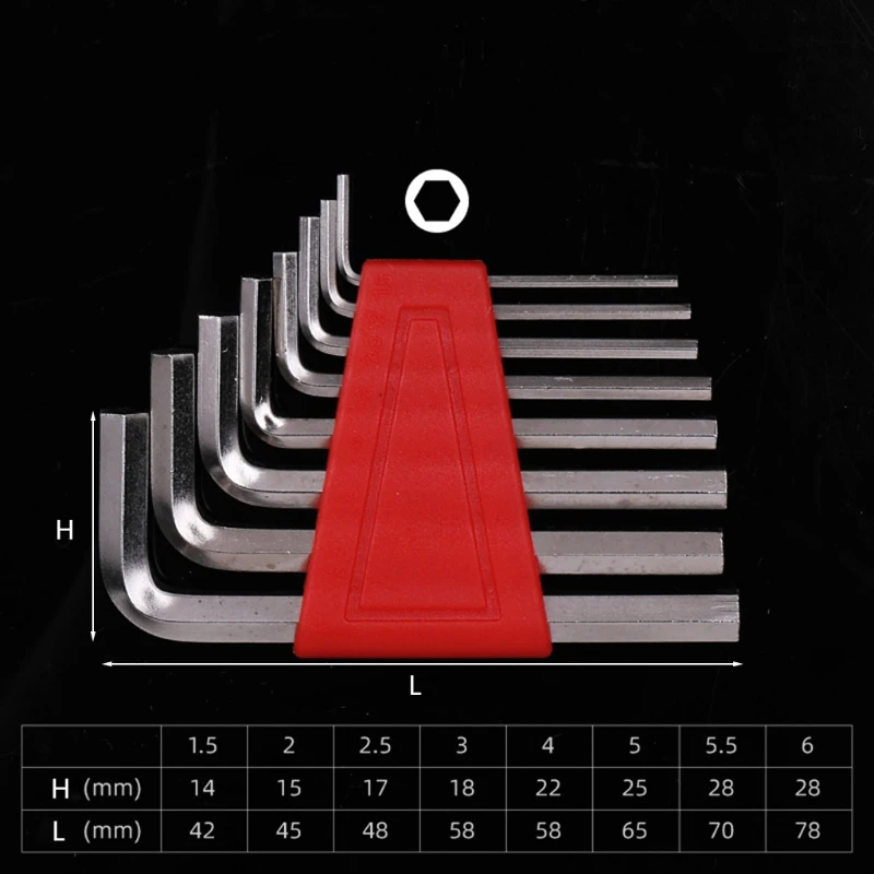 

8pcs Allen Key Hexagon Wrench Tools Set Steel Spanner Screwdriver Kits 1.5mm-6mm Bicycle Cycling Repair Tools