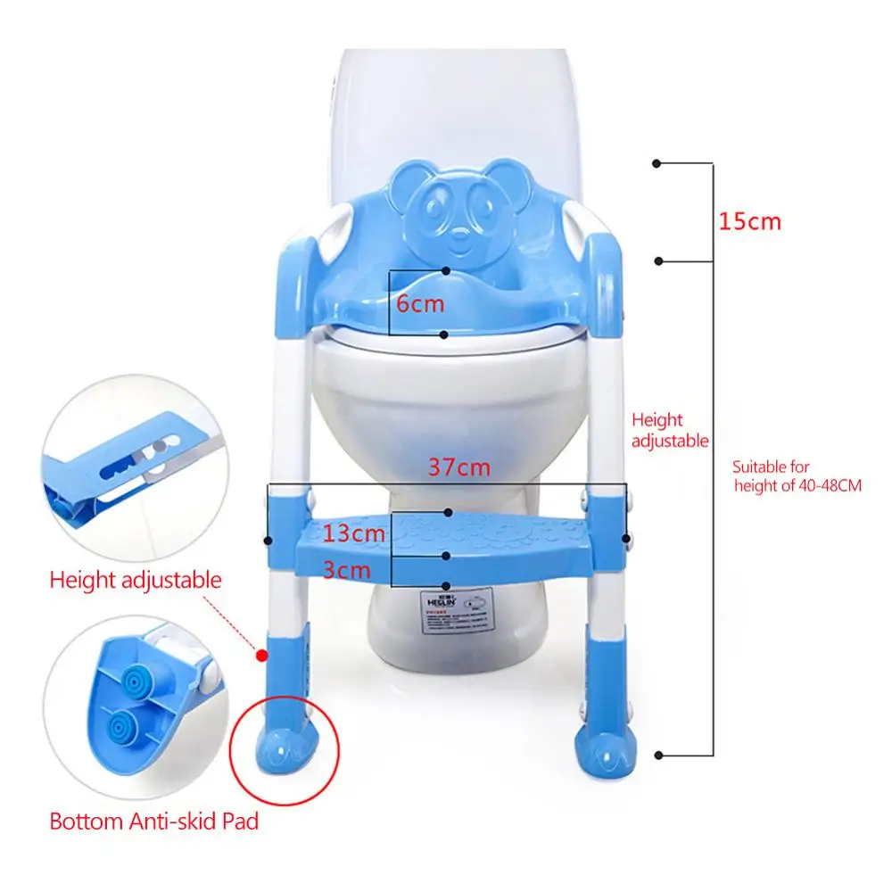 

Folding Infant Potty Seat Urinal Backrest Training Chair with Step Stool Ladder for Baby Toddlers Safe Toilet Potties