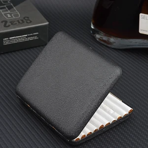 Черный матовый чехол для мужской сигареты, Ультратонкий Футляр для табака, автоматический металлический держатель для сигарет, 20 шт., 84 мм, аксессуары для курения