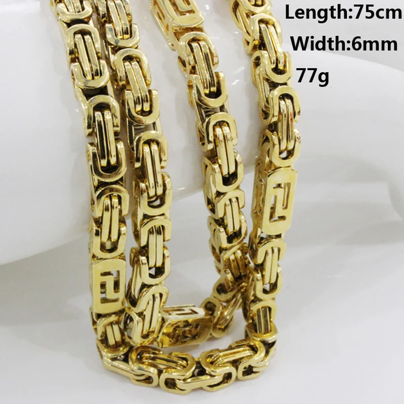 Мужской чокер из нержавеющей стали, с двойной цепочкой