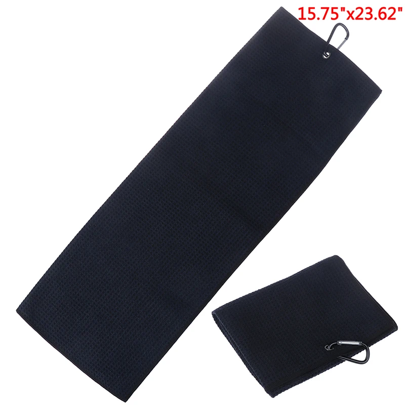 

Microfiber Golf Towel 40x60cm With Hook Cleans Clubs Balls Hands Golf Towel