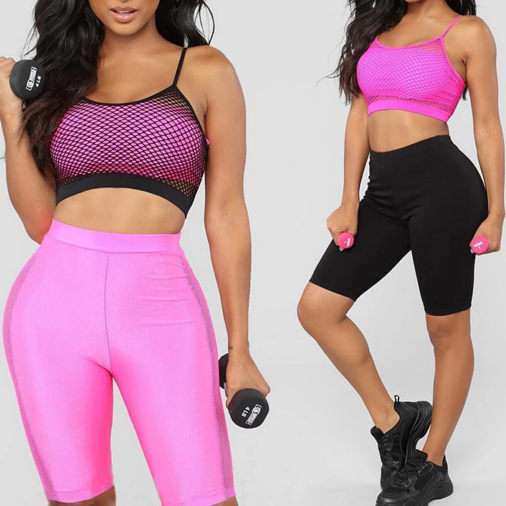 CALOFE повседневные женские трусики с высокой талией Флуоресцентный цвет длина по