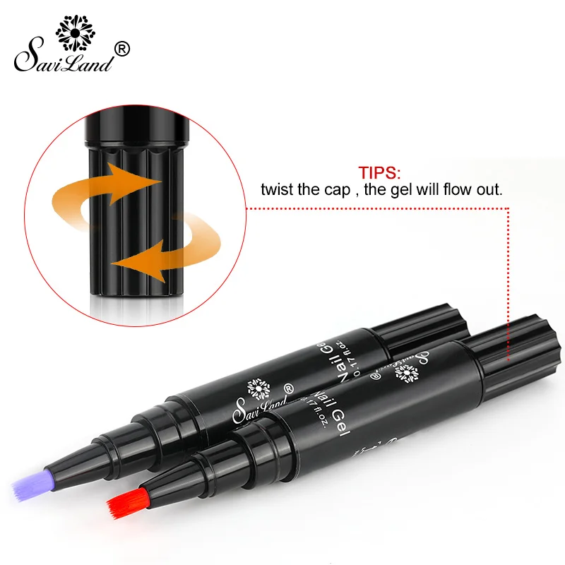 Ручка для гель лака Saviland 36 цветов с изменением температуры УФ хамелеоновый Гель