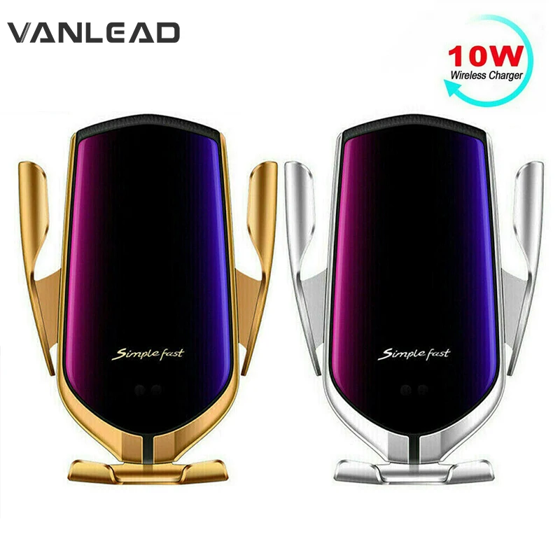 Автоматическое зажимное автомобильное беспроводное зарядное устройство 10 Вт