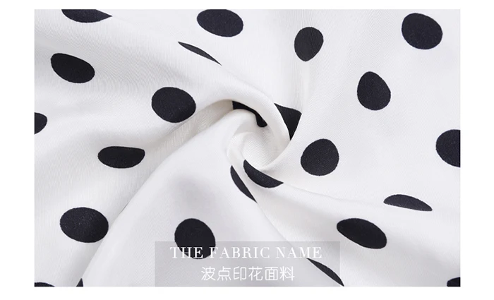 AEL Puff Sleeve Polka Dot Print Chiffon Dress Elegant Lace Up V Neck Women's Clothing With Belt Party Dress Summer