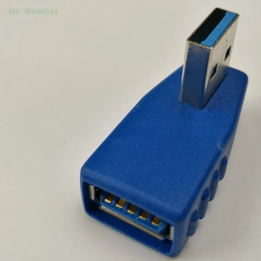 

300 шт./лот 90 градусов левый правый угол USB 3,0 A штекер-гнездо переходник для ноутбука ПК оптовая продажа и Прямая поставка синий