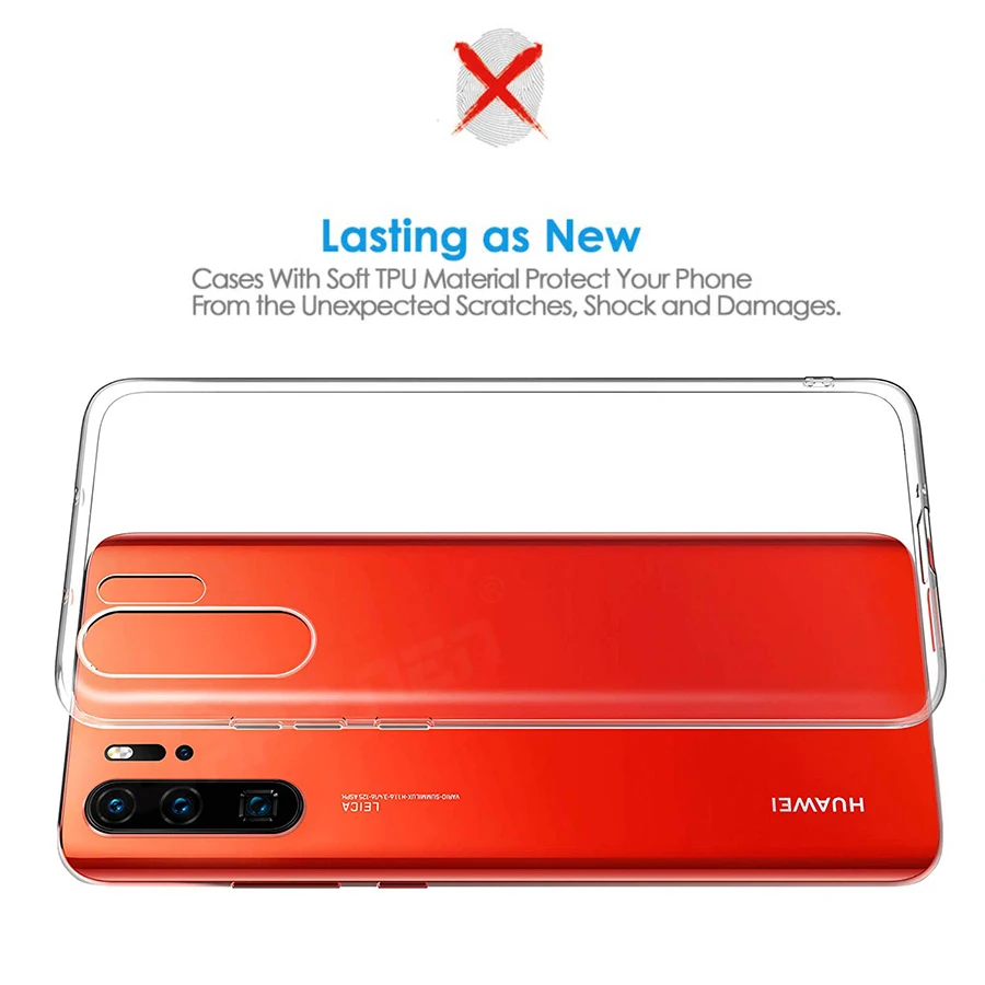 Силиконовый чехол для телефона Huawei Honor 9X 20 P20 Pro P30 Lite View прозрачный мягкий из ТПУ |