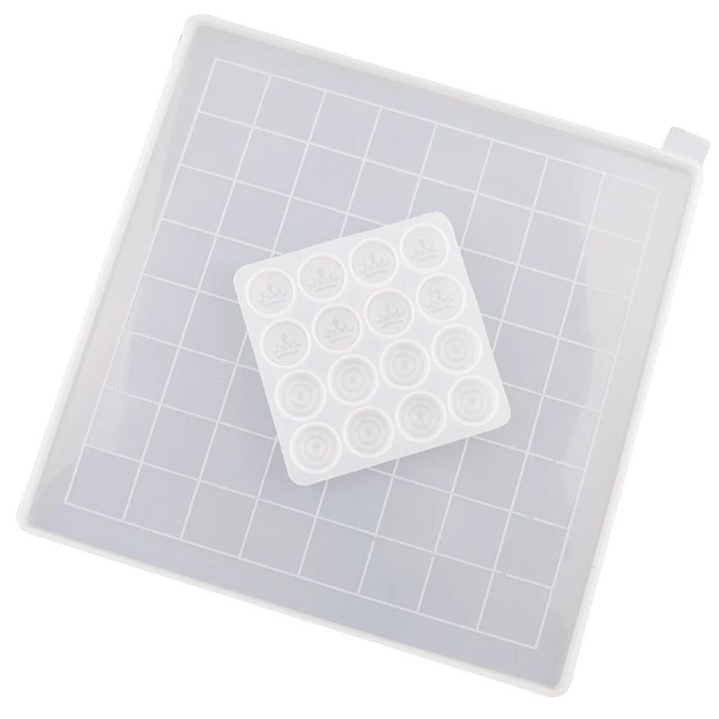 

2Pc DIY Checker Resin Mold Set International Chess Resin Mold Chess Board Mold